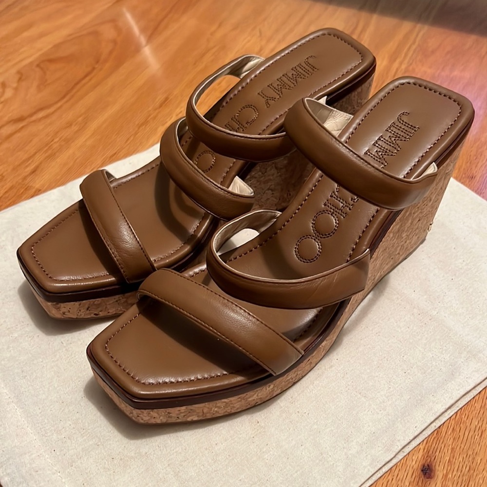 Jimmy Choo Brown Wedge Heels